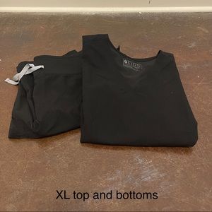 Figs scrubs black set xl